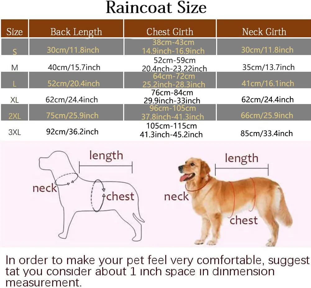 Pet Hooded Raincoat