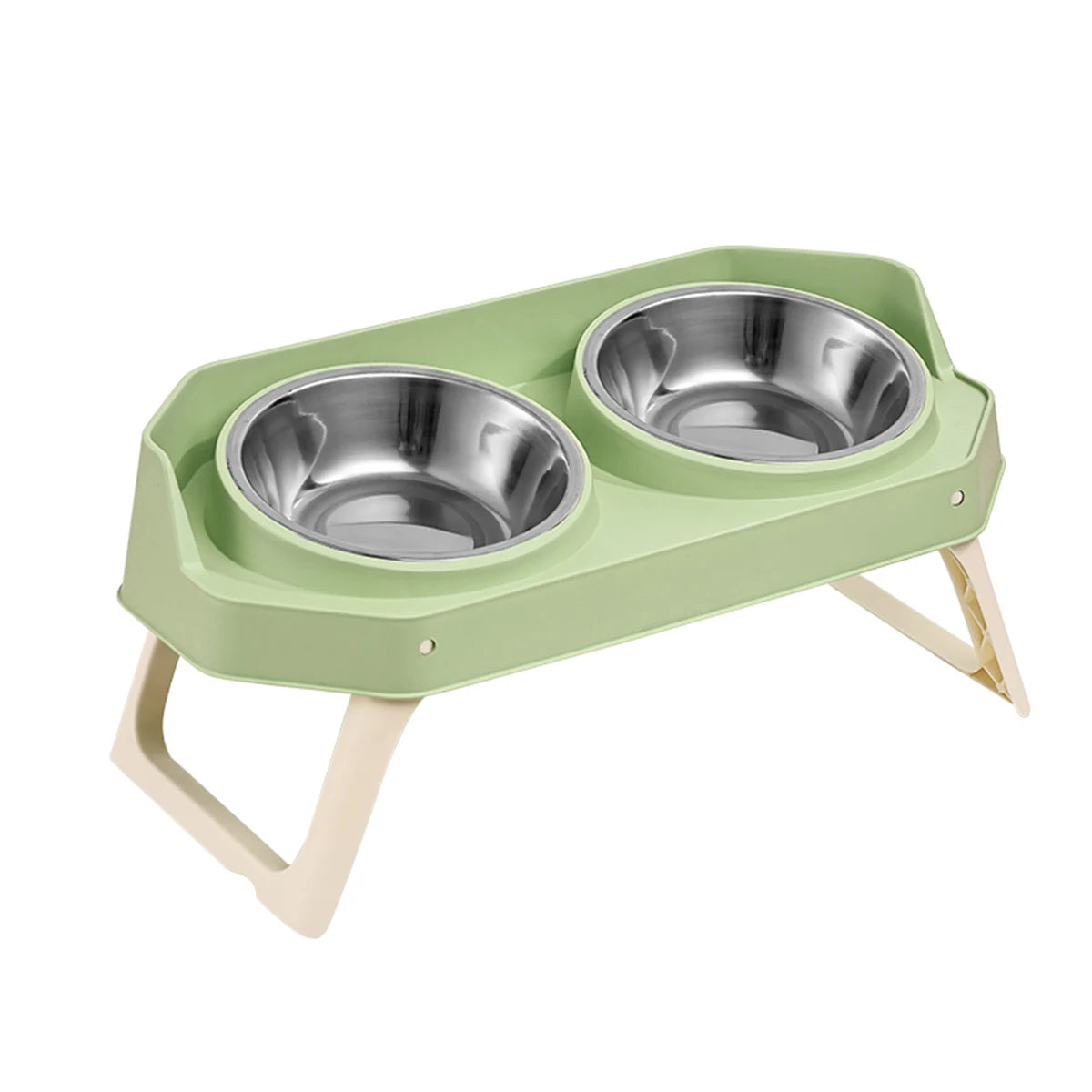 Elevated Detachable Pet Food & Water Bowl with Stand