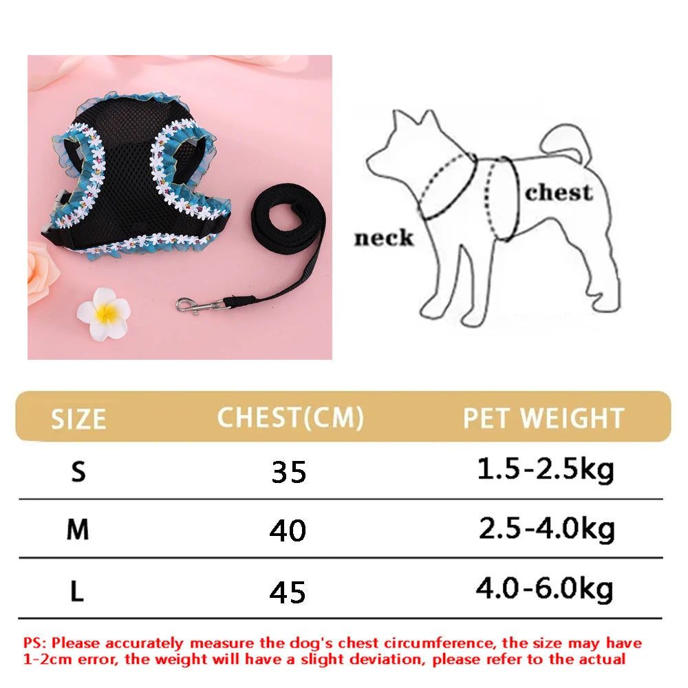 Soft Adjustable Dog Harness & Leash Set