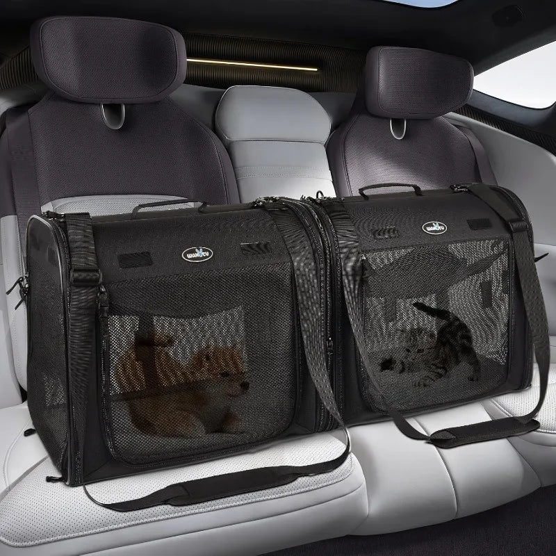 2-in-1 Foldable Double Pet Carrier
