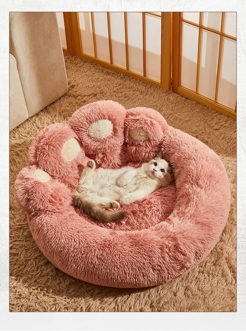 Fluffy Plush Dog & Cat Bed