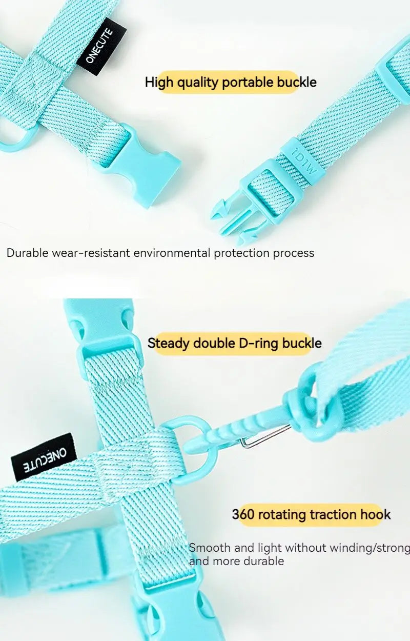 Reflective Adjustable Dog Harness, Collar & Leash Set