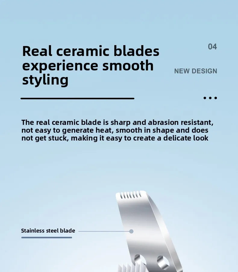 Cordless Pet Grooming Clippers with LED Light