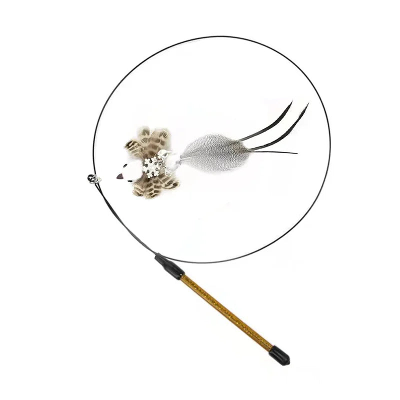 Interactive Bird Feather Cat Teaser Toy