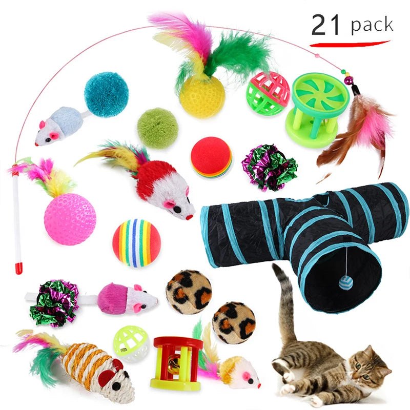 20-Piece Interactive Cat Toy Variety Set