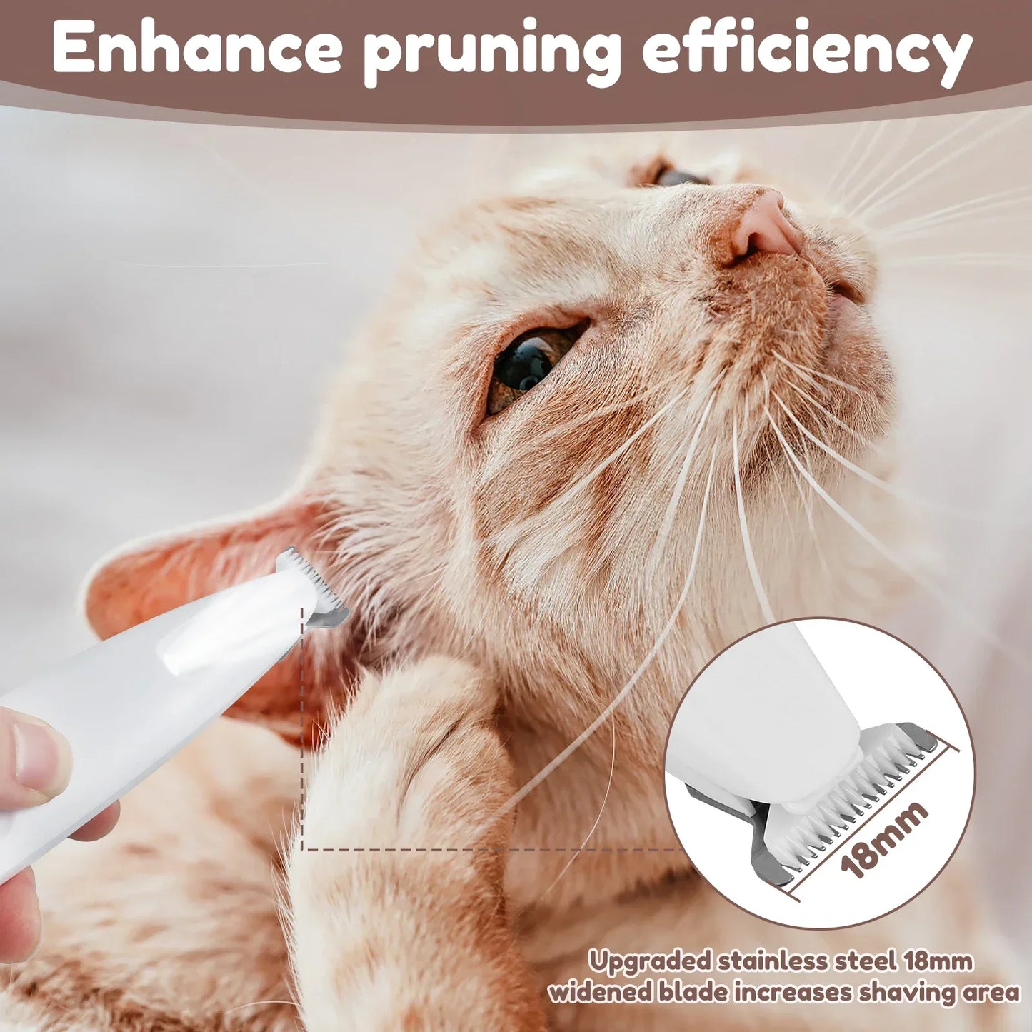 Waterproof Dog Paw Trimmer with LED Light