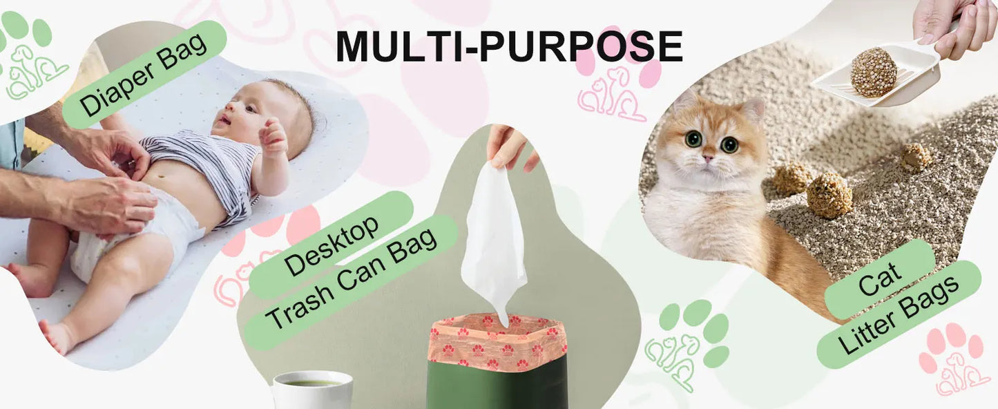 Biodegradable Dog Poop Bags with Dispenser (150 Count)