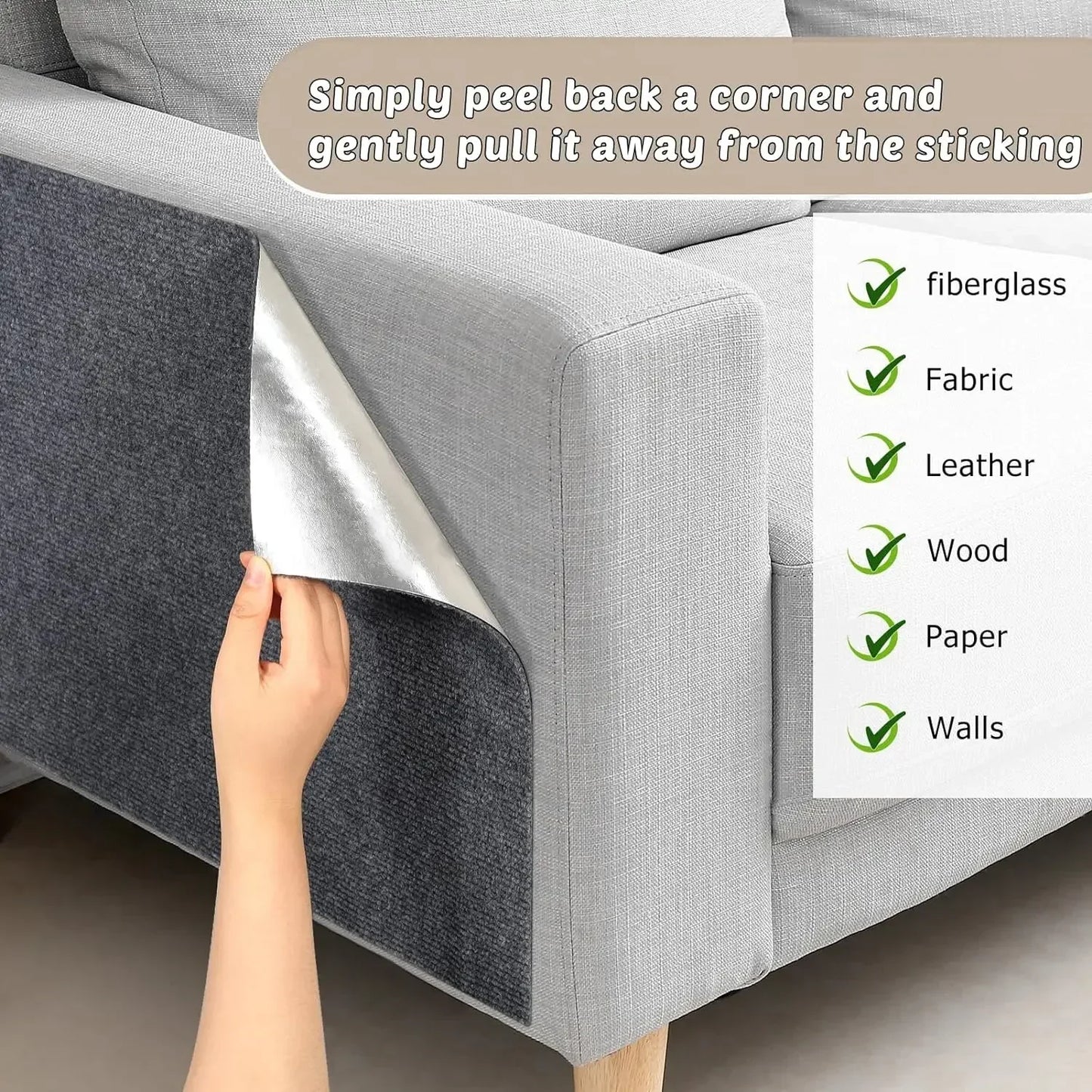 Self-Adhesive Cat Scratcher & Furniture Protector