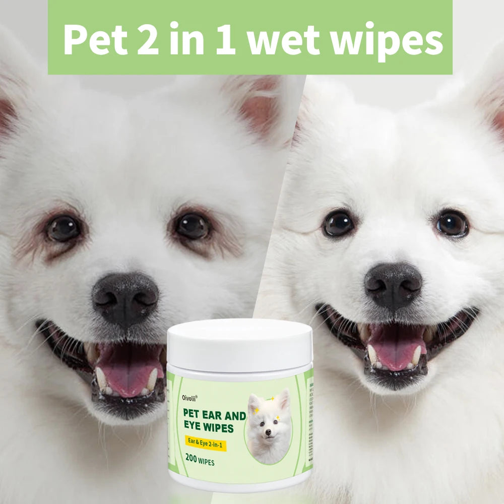 Pet Eye & Ear Cleaning Wipes (200 pcs)