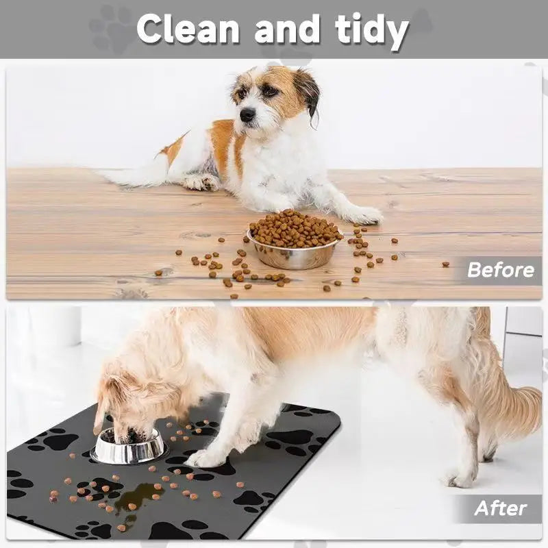 Water-Absorbing Non-Slip Pet Feeding Mat