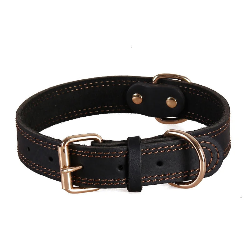 Genuine Leather Heavy-Duty Dog Collar