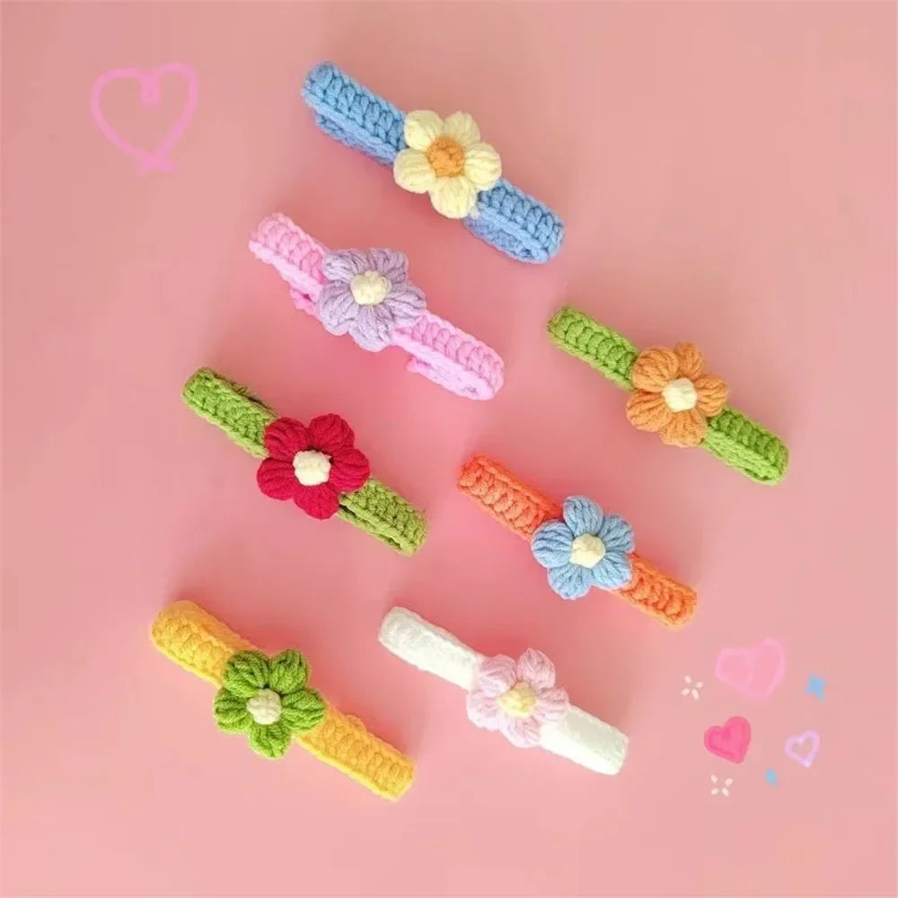 Crochet Flower Pet Collar
