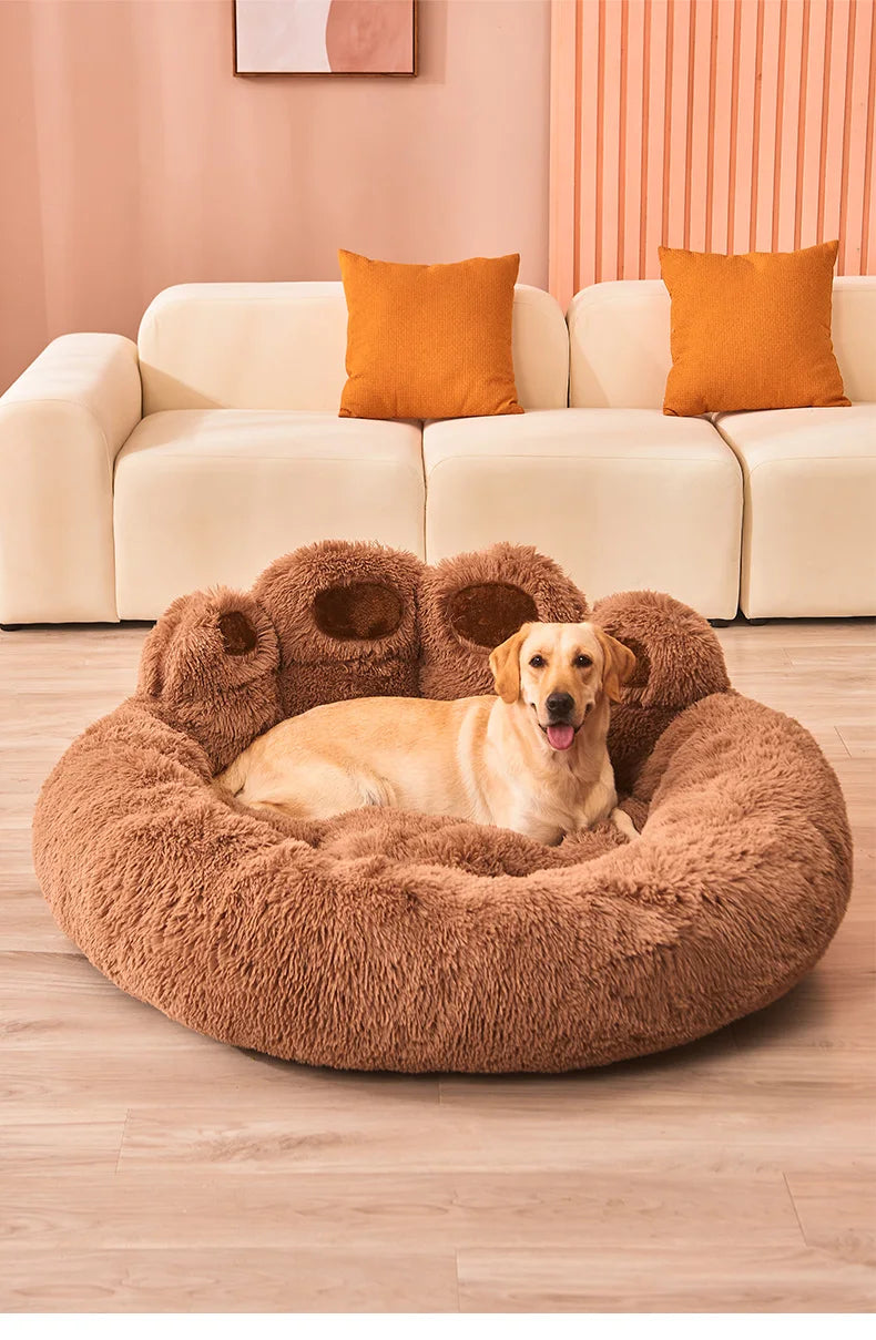 Fluffy Plush Dog & Cat Bed
