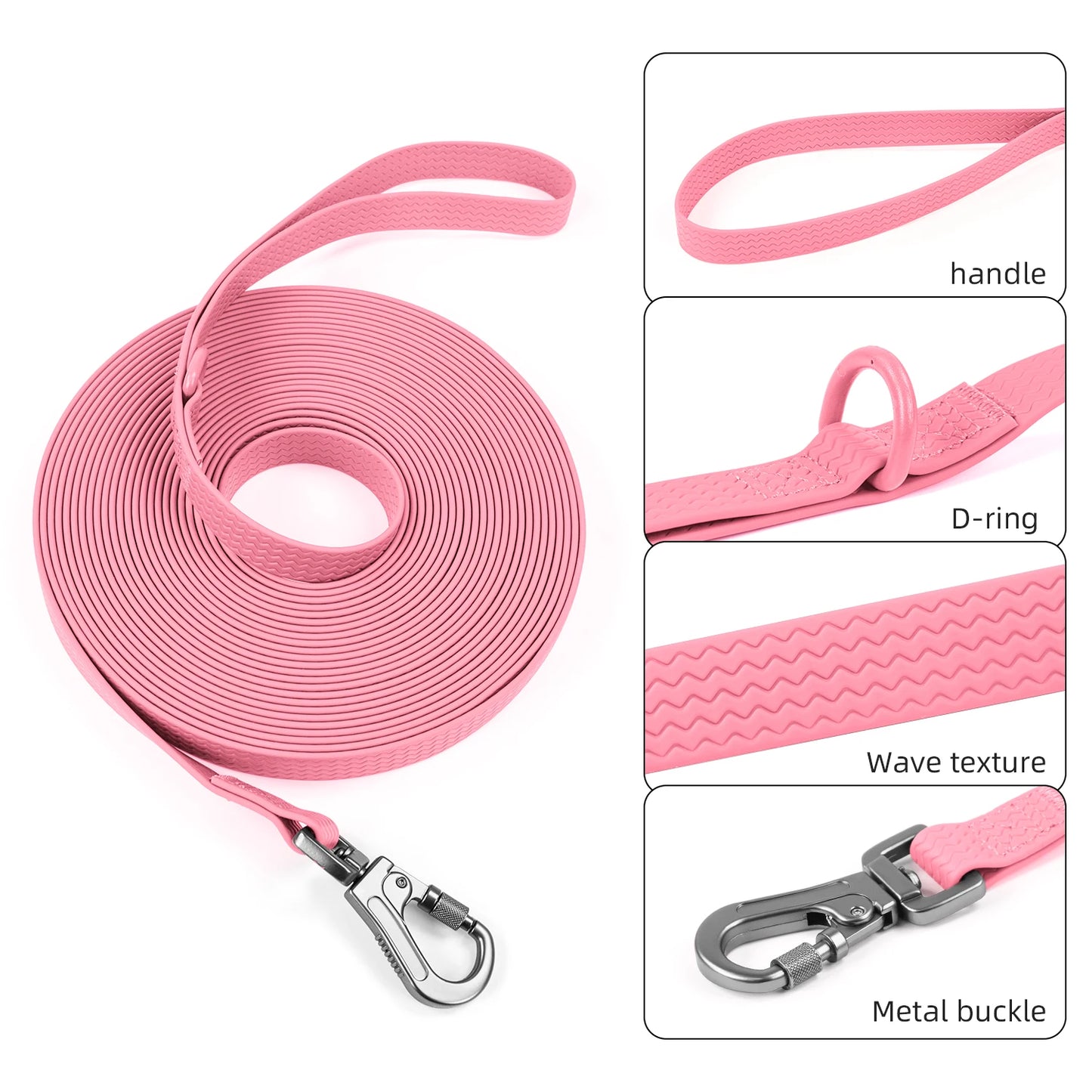 Waterproof PVC Long Dog Training Leash