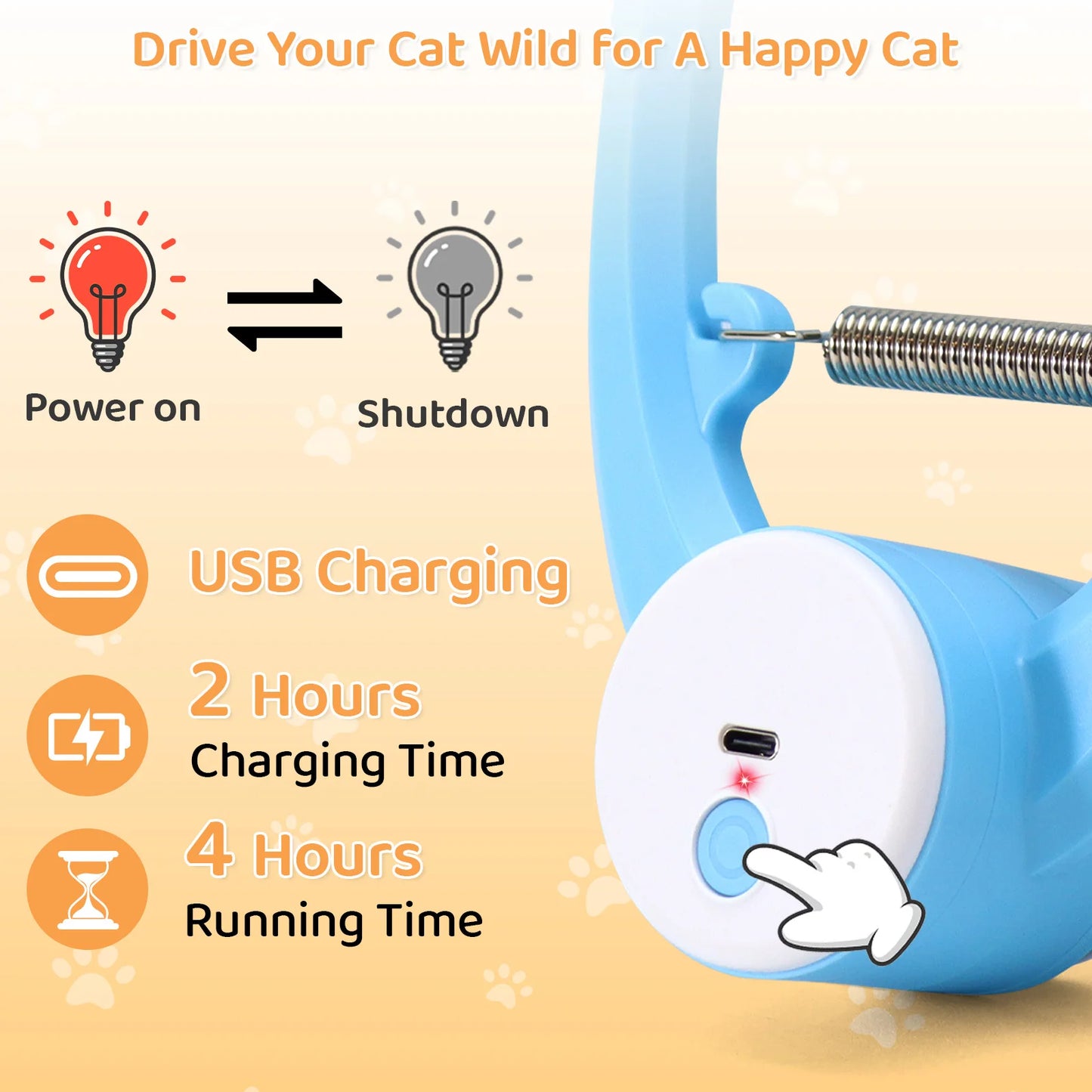 USB Rechargeable Automatic Butterfly Cat Toy