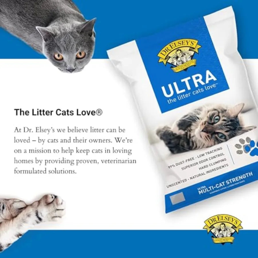 Ultra Unscented Clumping Clay Cat Litter (40 lb)