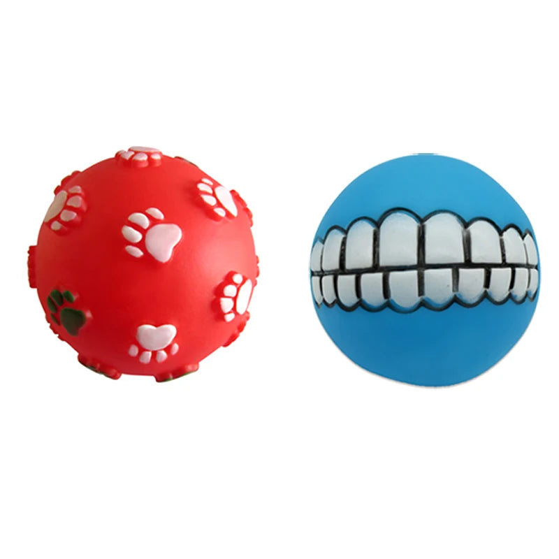 Squeaky Rubber Dog Ball Toy