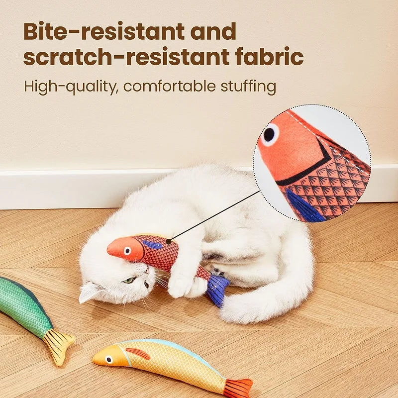 Interactive Catnip Fish Plush Toy