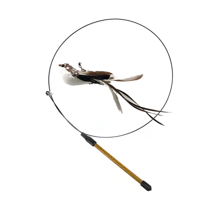 Interactive Bird Feather Cat Teaser Toy