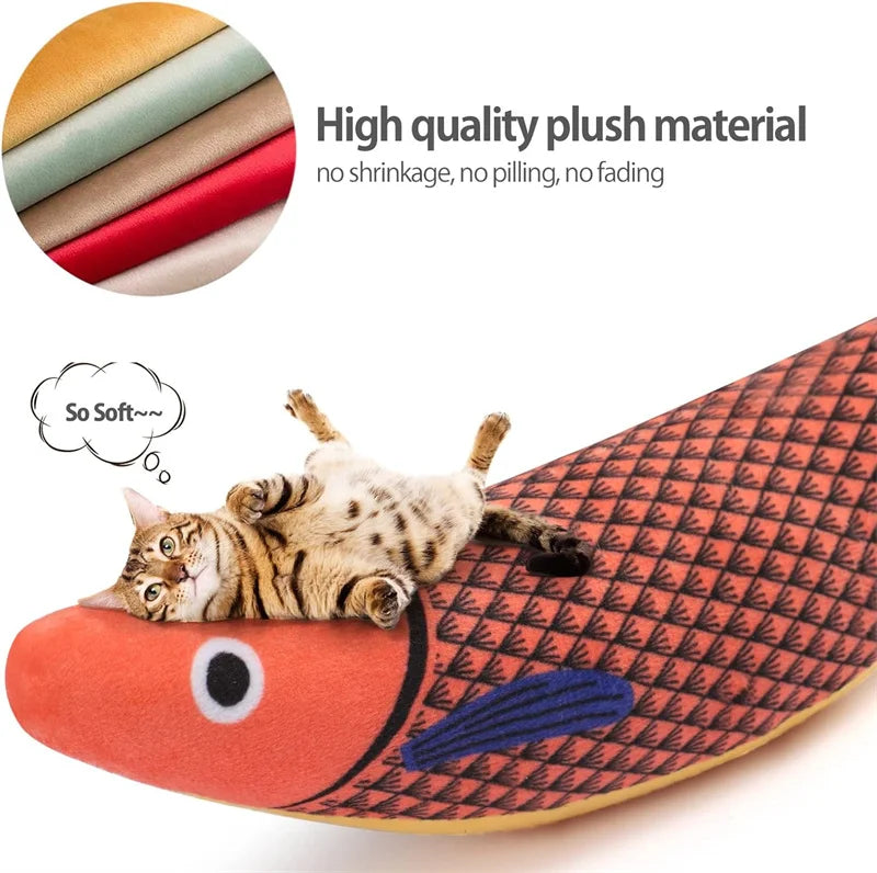 Interactive Catnip Fish Plush Toy