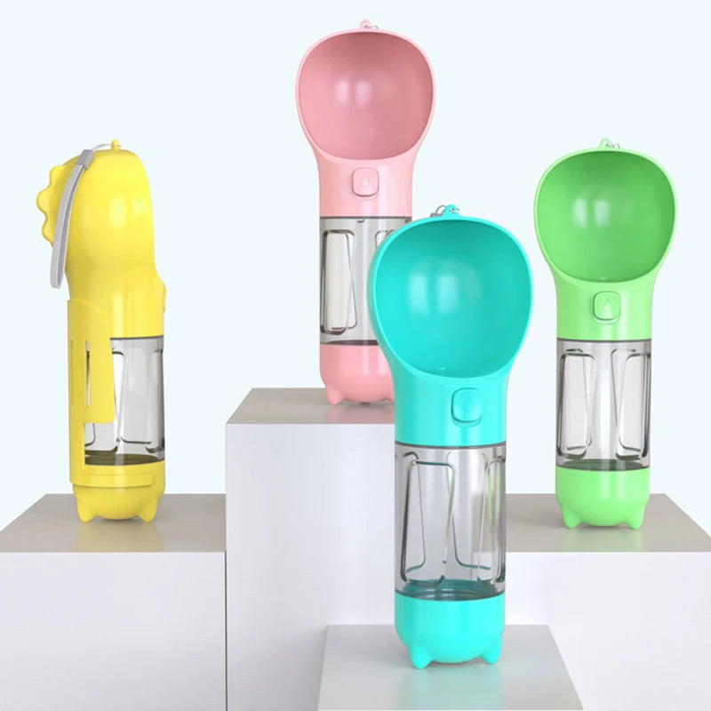 3-in-1 Pet Water Bottle & Feeder