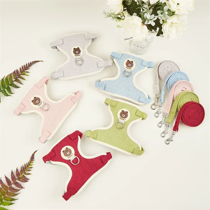 Soft Padded Pet Harness & Leash Set