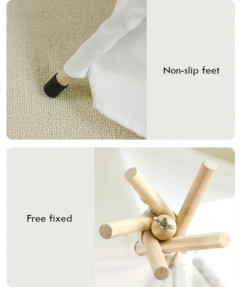 Portable Pet Teepee Bed with Cushion