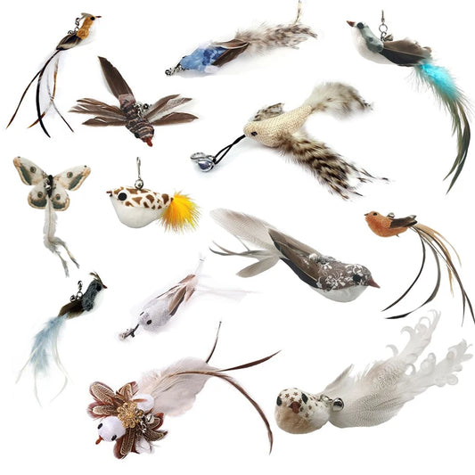 Hands-Free Suction Cup Feather Cat Wand Toy
