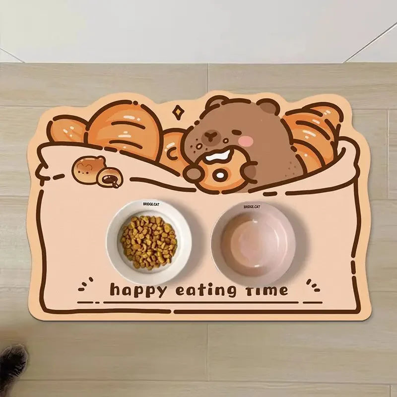 Non-Slip Absorbent Pet Feeding Mat