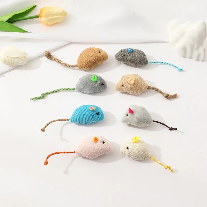 Interactive Plush Rat Cat Toy