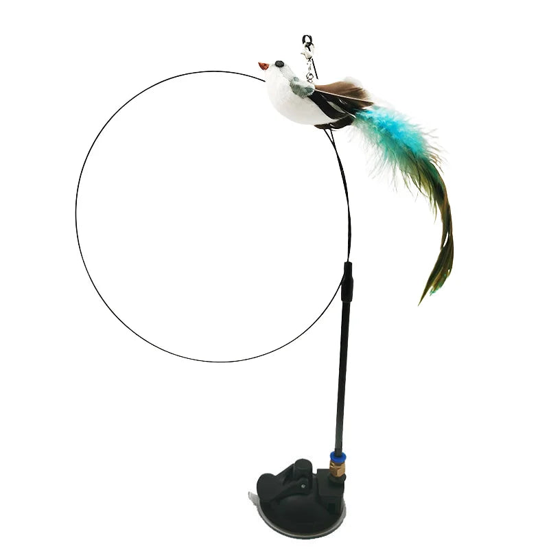 Interactive Bird Feather Cat Teaser Toy