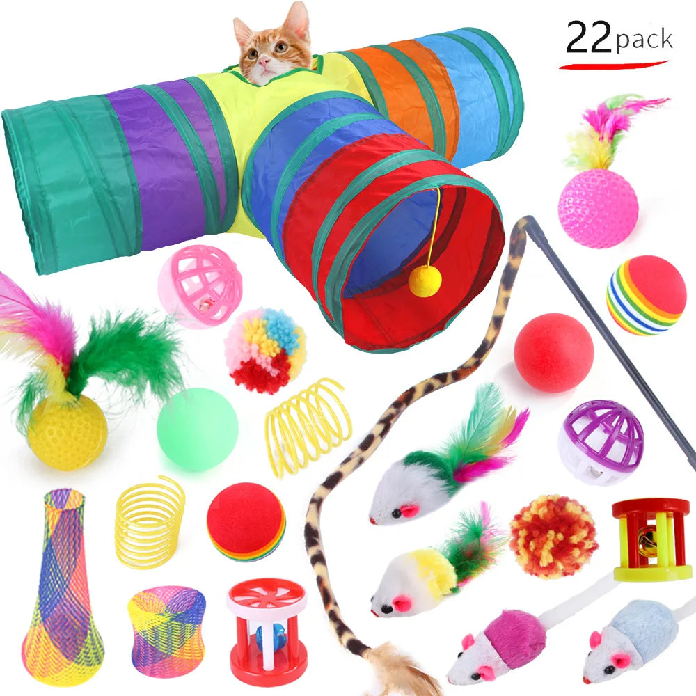 20-Piece Interactive Cat Toy Variety Set