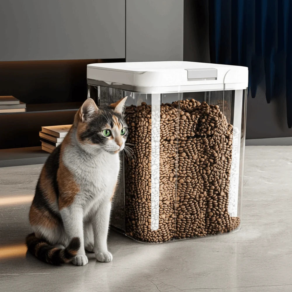Large Airtight Pet Food Storage Container with Flip Lid