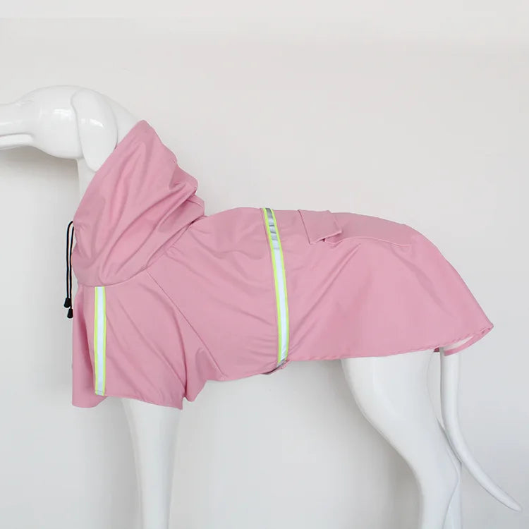 Waterproof Reflective Hooded Dog Raincoat