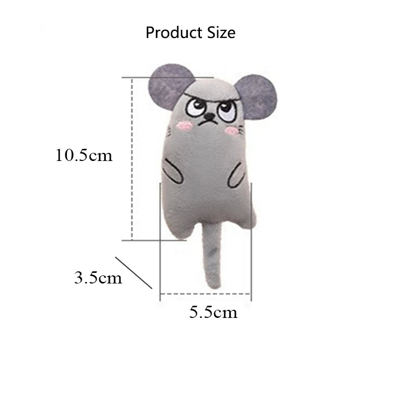 Cartoon Plush Dog & Cat Chew Toy