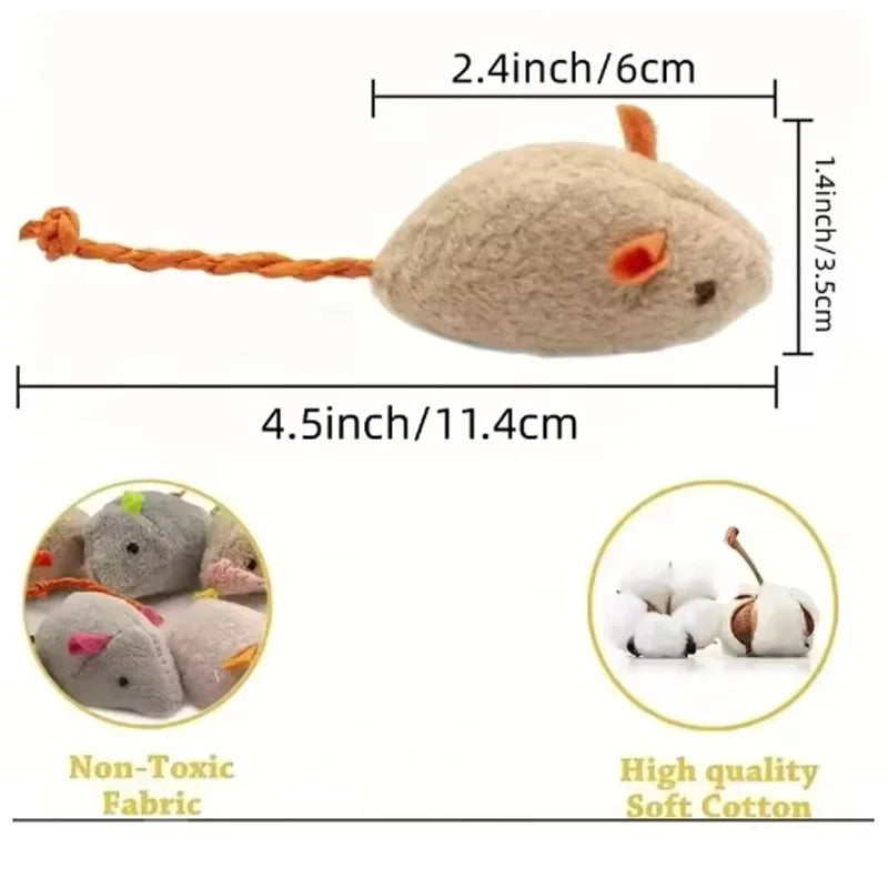 Interactive Plush Rat Cat Toy