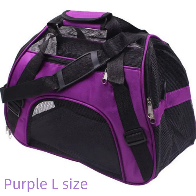 Foldable 4-Sided Pet Travel Carrier Bag