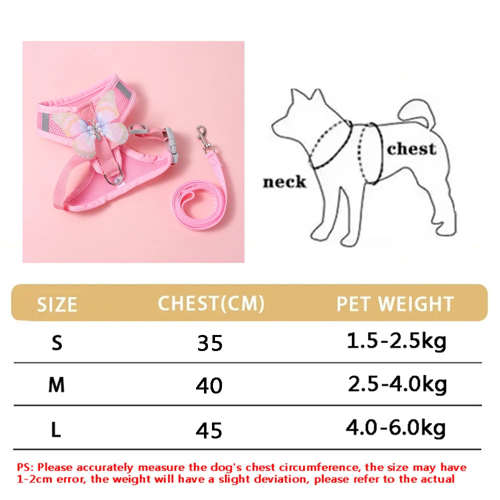 Soft Adjustable Dog Harness & Leash Set