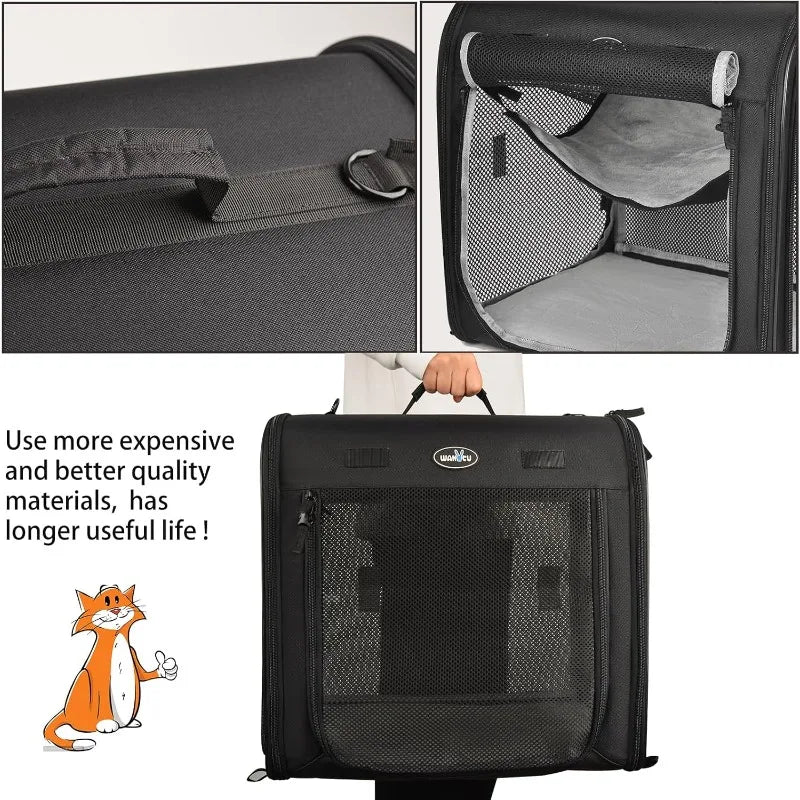 2-in-1 Foldable Double Pet Carrier