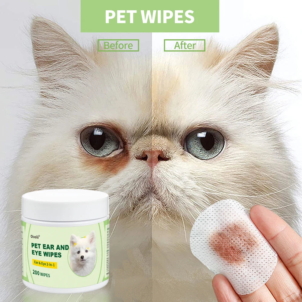 Pet Eye & Ear Cleaning Wipes (200 pcs)