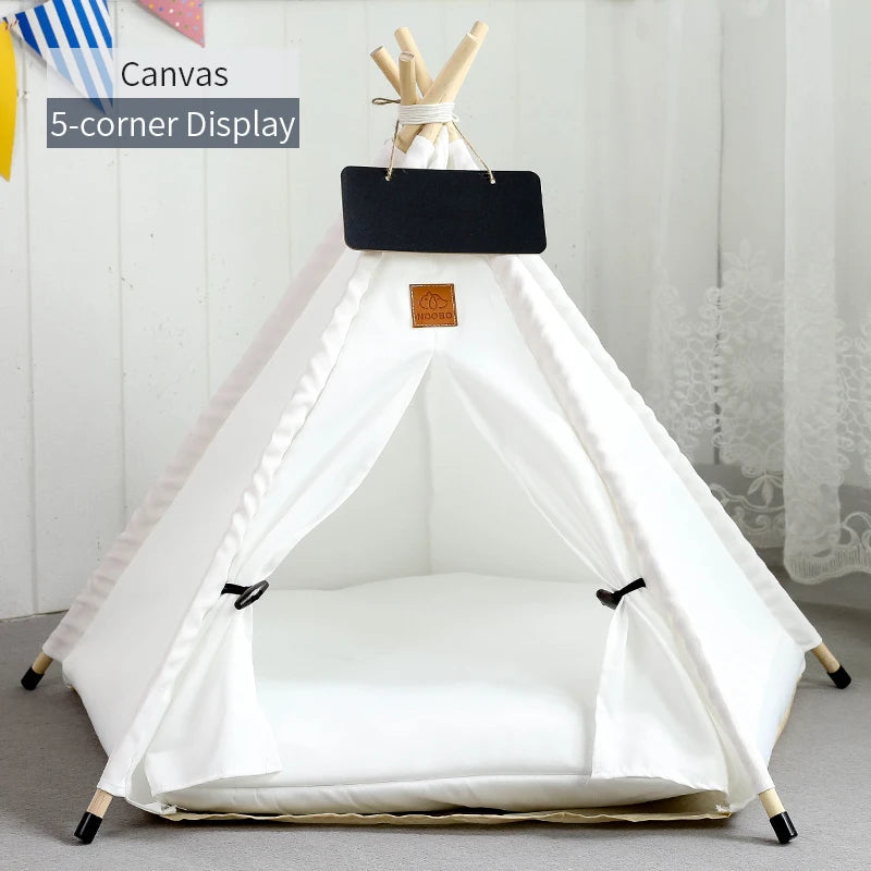 Portable Pet Teepee Bed with Cushion