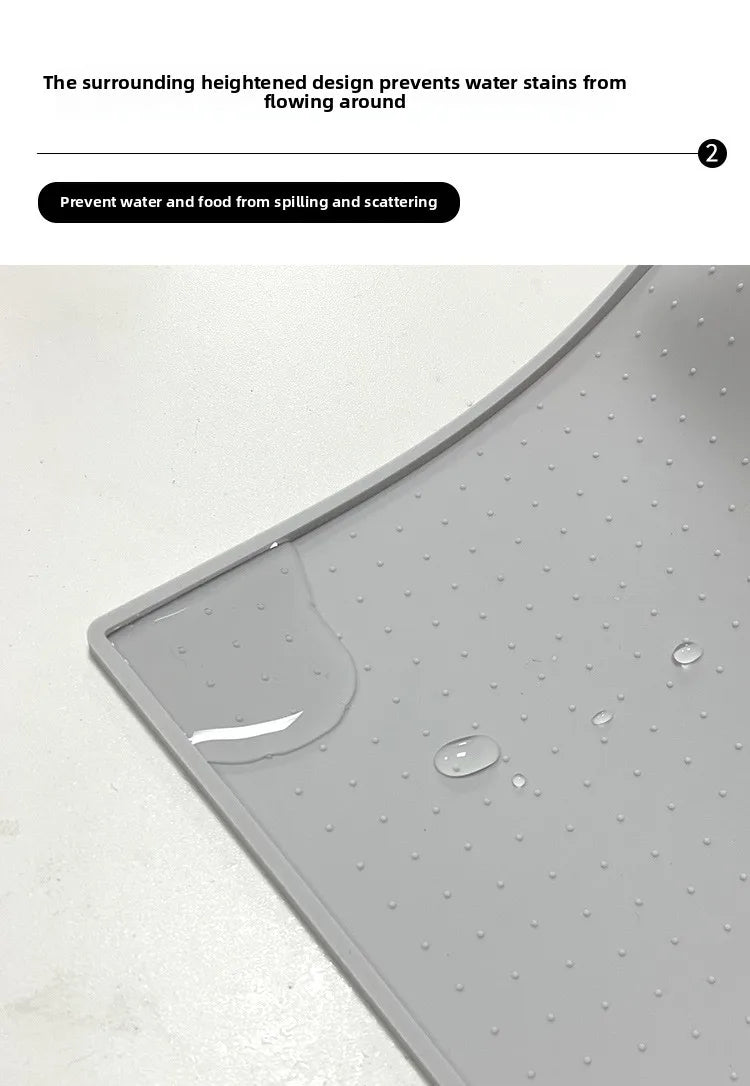 Silicone Waterproof Non-Slip Pet Feeding & Litter Mat