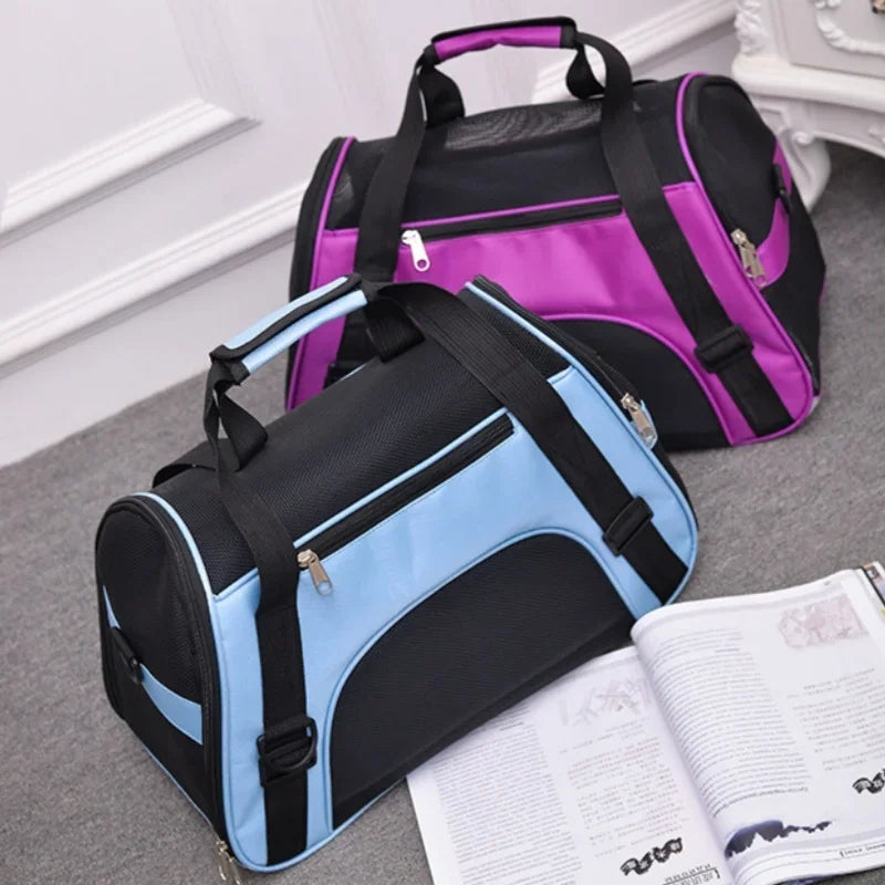 Foldable 4-Sided Pet Travel Carrier Bag