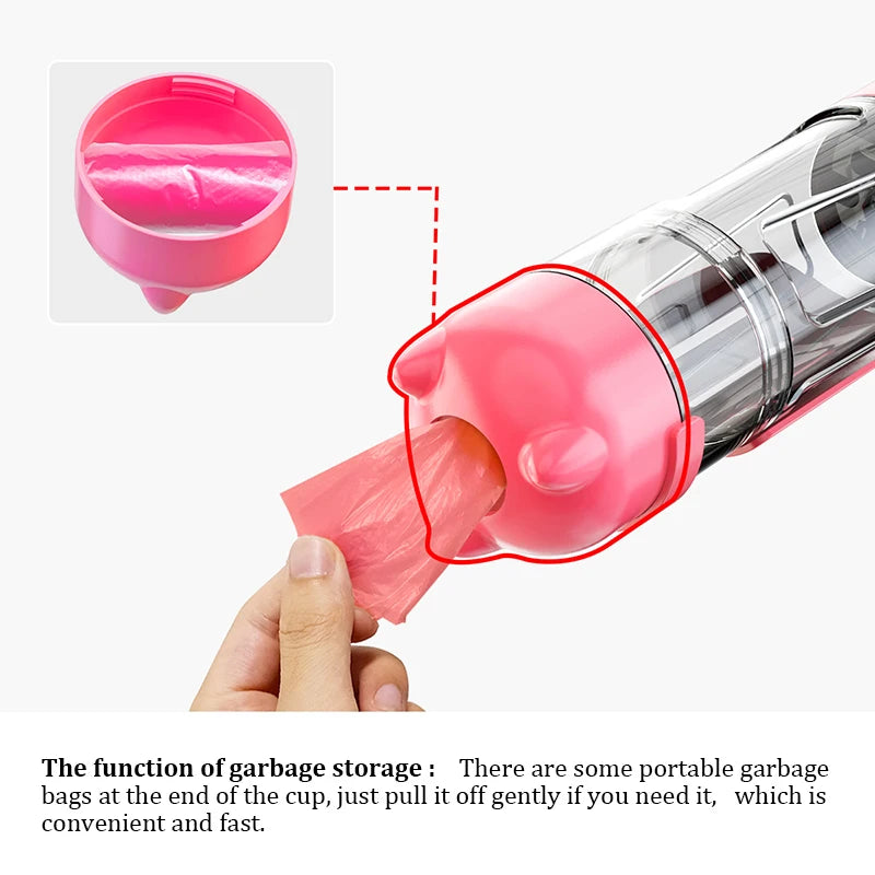 3-in-1 Pet Water Bottle & Feeder