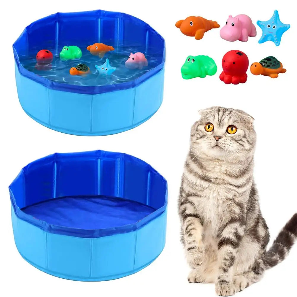 Foldable Pet Splash Pool & Interactive Water Toy