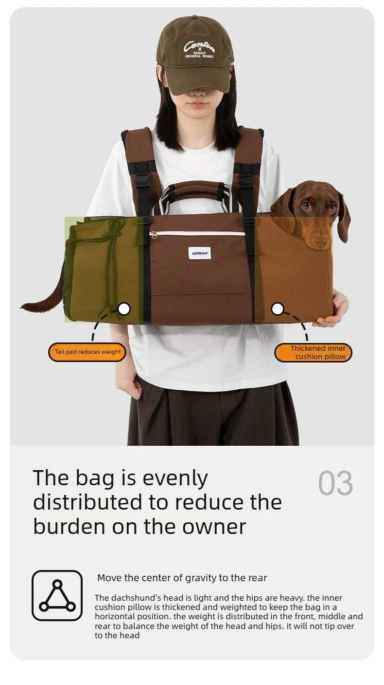 Nylon Dachshund Carrier Backpack