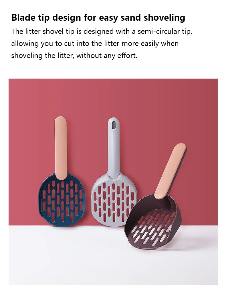 Self-Cleaning Cat Litter Scoop with Holder