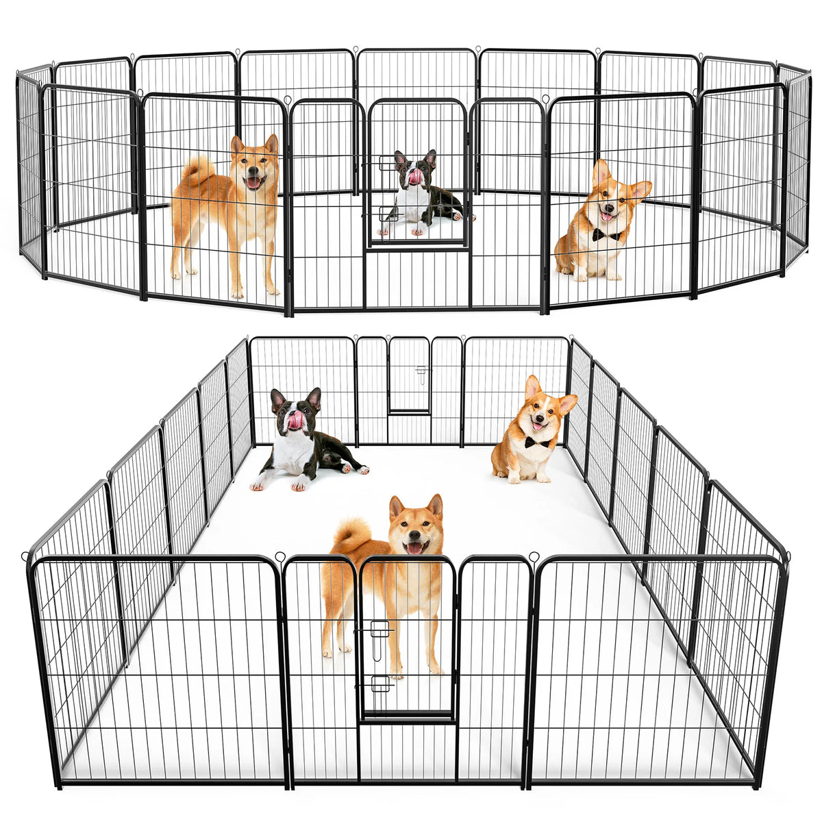 16-Panel Foldable Pet Playpen