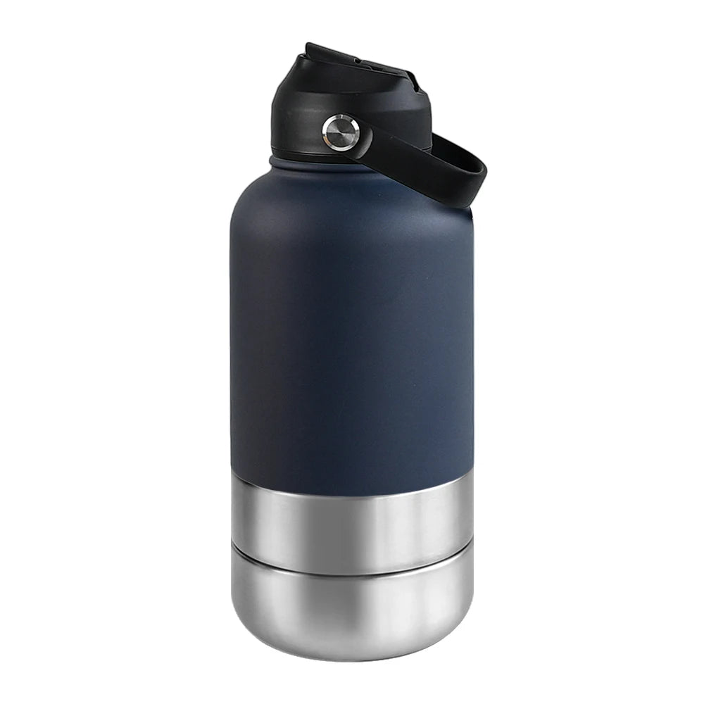 3-in-1 Stainless Steel Pet Water Bottle