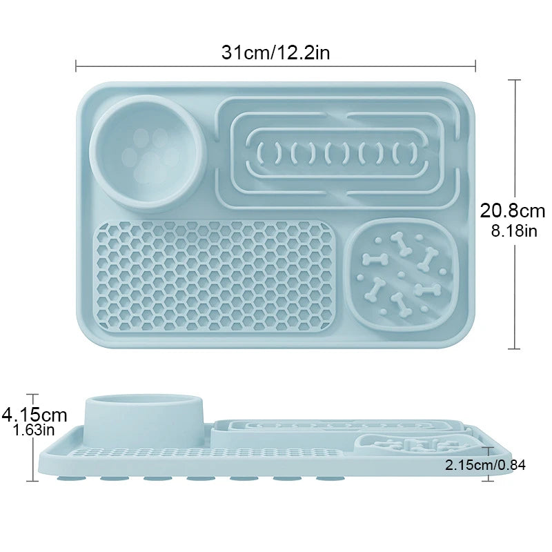 Silicone Slow Feeder & Lick Mat with Suction cups